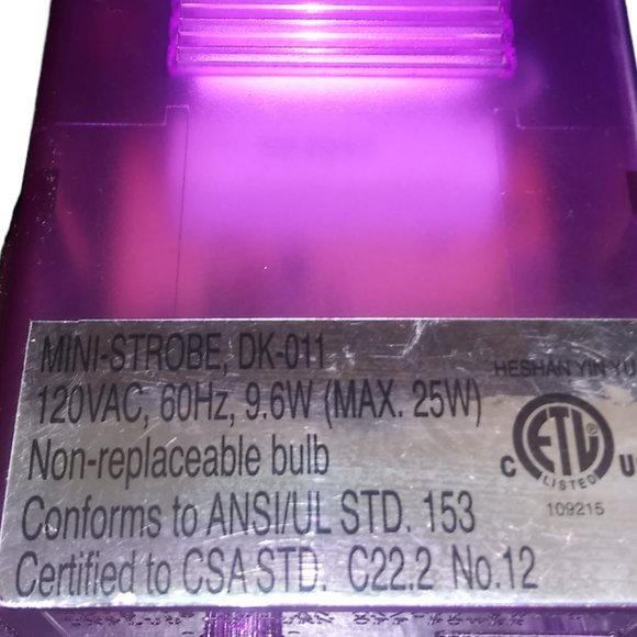 Mini DJ Purple Strobe Light Flashing Disco Party Stage Effect Lighting LED - Picture 3 of 12